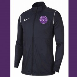 Logolu Siyah Yağmurluk 